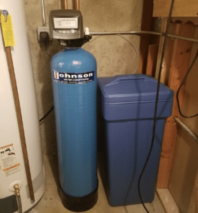 Water softener system at a house in Bensenville, Illinois