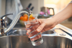 Soft water from the kitchen sink tap in St Charles, Illinois