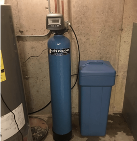 Water softening system at a house in Des Plaines, Illinois