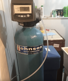 Water softener system at a house in Itasca, Illinois