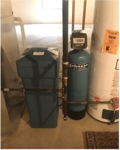 Water softening system in a house in Addison, Illinois