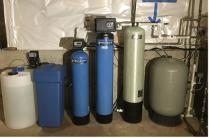 Water conditioning systems at a house in West Dundee, Illinois