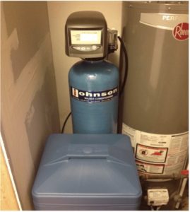 Water softening system at a house in Lake Zurich, Illinois