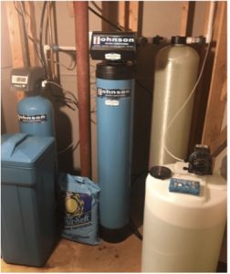 Water softening system at a house in Fox River Grove, Illinois