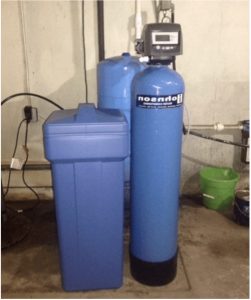 Water softening system at a house in Frankfort, Illinois